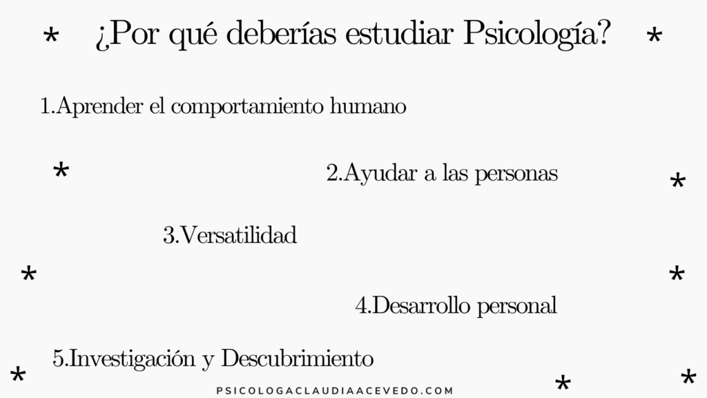 ¿Por qué deberías estudiar Psicología?