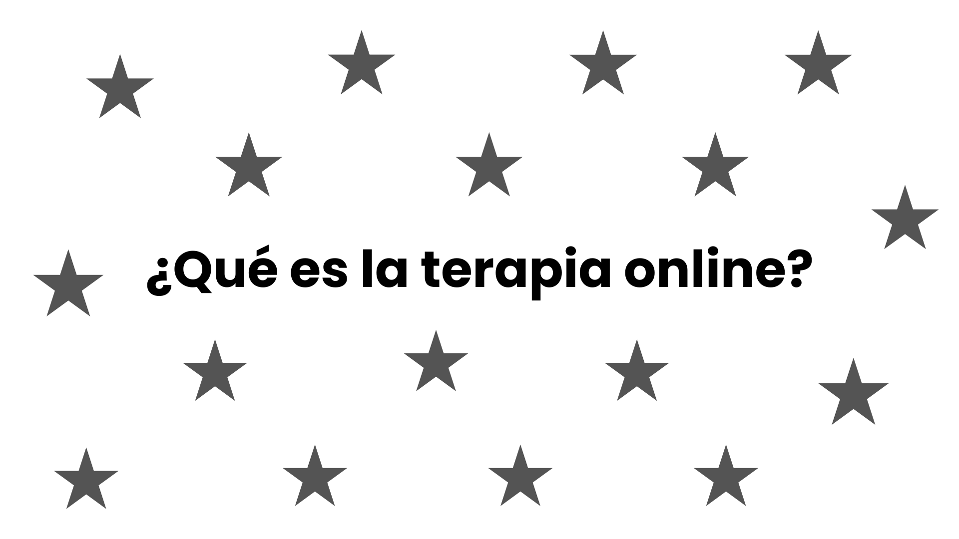 ¿Qué es la terapia online?